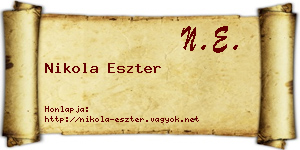 Nikola Eszter névjegykártya