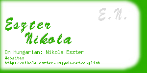 eszter nikola business card